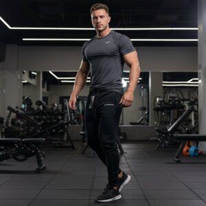 Alphalete Men’s Essential Core Joggers Black Size Medium Athletic Sweatpants